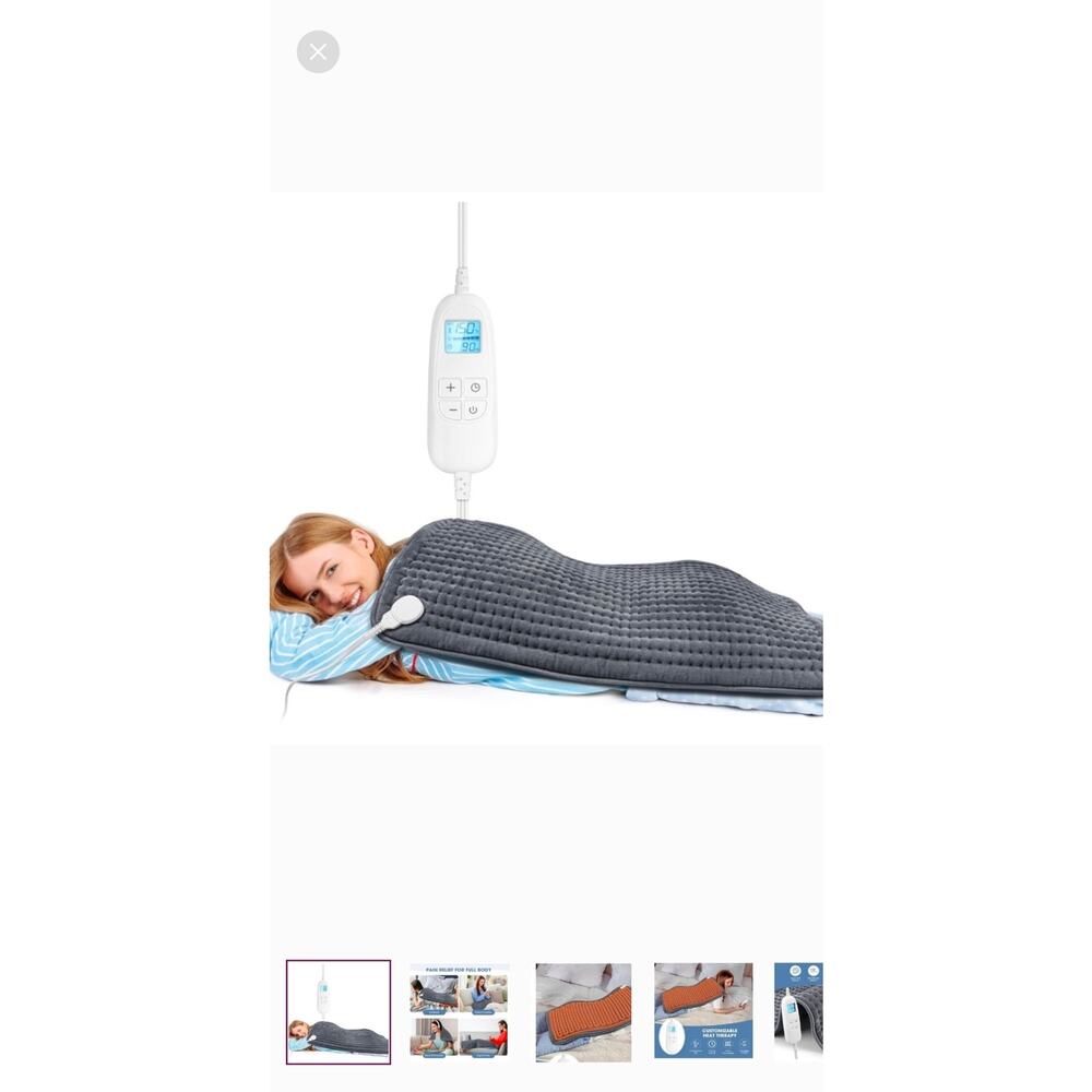 NEW Theralux Premium Back/Neck/Shoulder, Etc. Heating Pad 17 x 33.